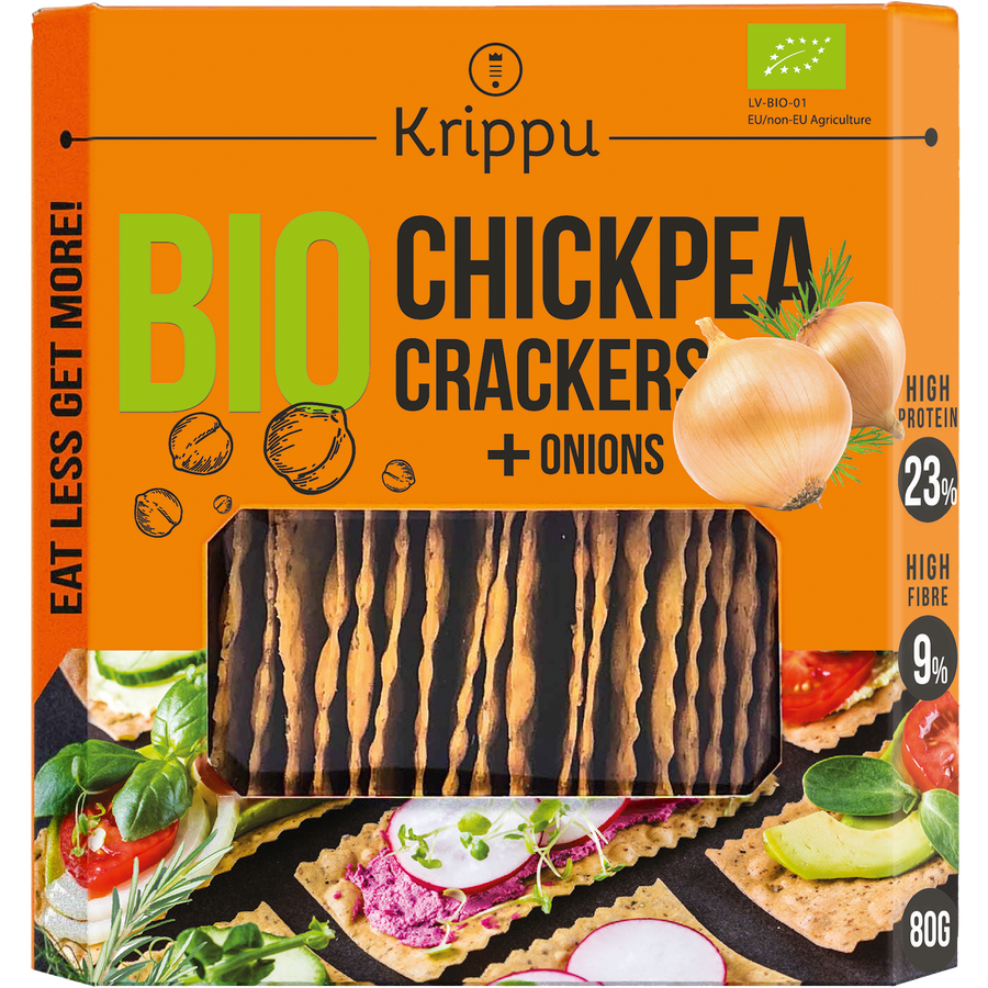 Oferte la Crackers din Naut cu Ceapa Ecologici/Bio 80g