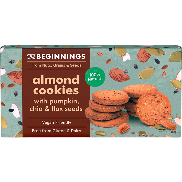 Oferte la Cookies cu Migdale, Seminte de Dovleac, Chia si In fara Gluten 80g