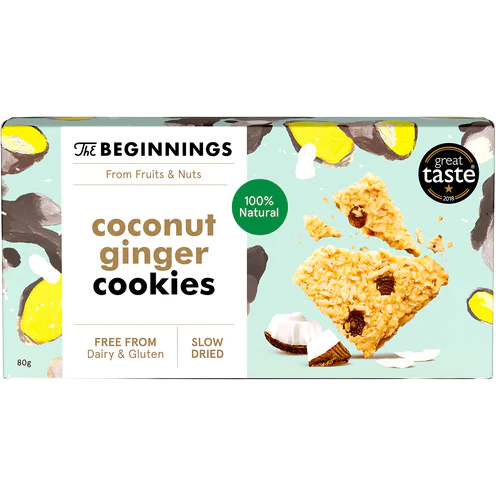 Oferte la Cookies cu Cocos si Ghimbir Raw fara Gluten 80g