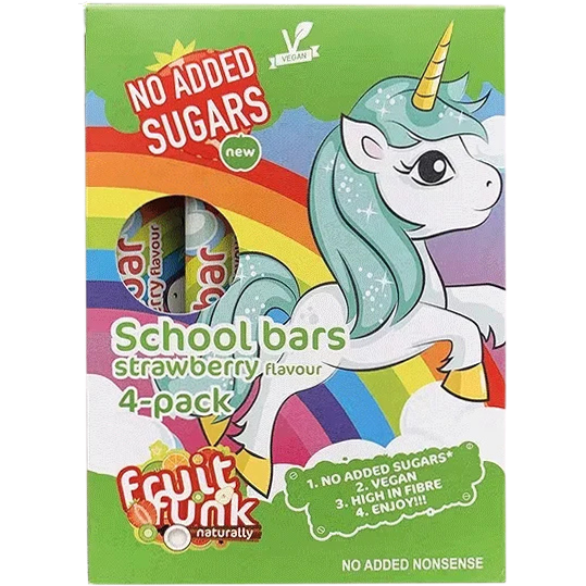 Oferte la Baton din Fructe cu Capsuni fara Zahar Adaugat Unicorn 4x20g