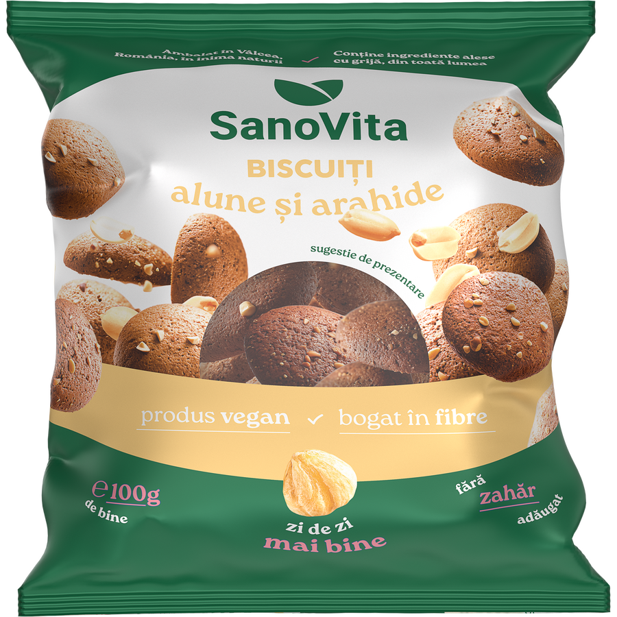 Oferte la Biscuiti cu Alune si Arahide fara Zahar Adaugat 100g