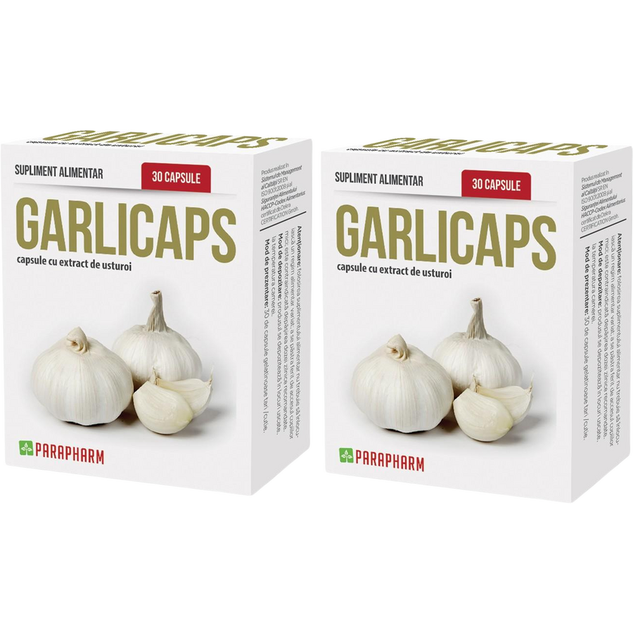 Oferte la Pachet Garlicaps - Capsule Cu Extract De Usturoi 30cps+30cps