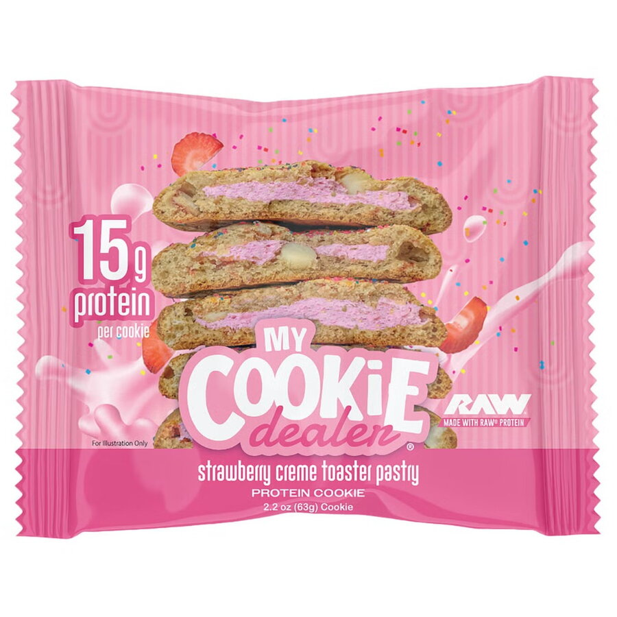 Oferte la Biscuit Proteic cu Aroma de Prajitura cu Crema de Capsuni 63g