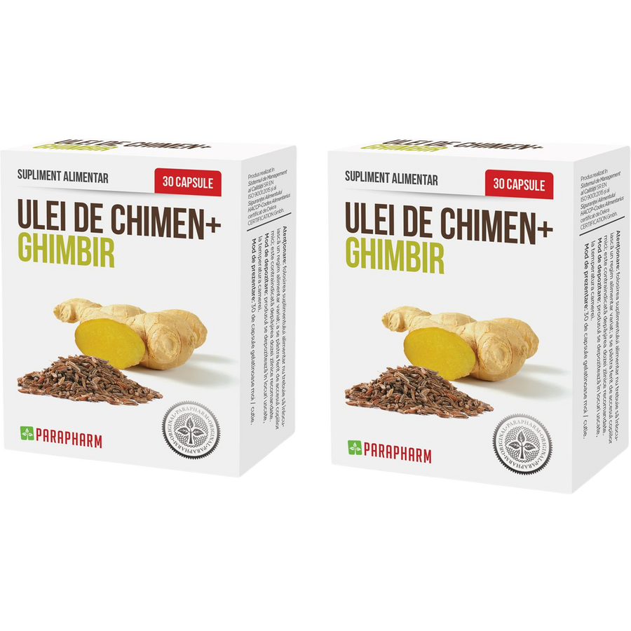 Oferte la Pachet Ulei de Chimen + Ghimbir 30cps + 30cps