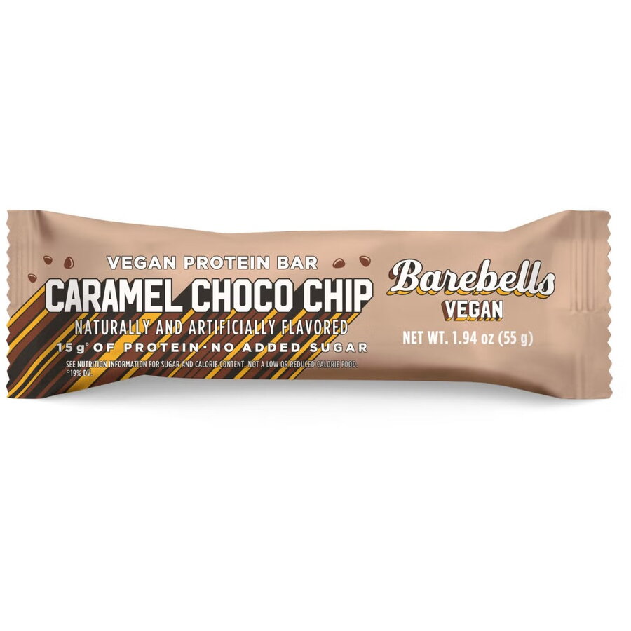 Oferte la Baton Proteic cu Aroma de Caramel si Chipsuri de Ciocolata fara Zahar Adaugat 55g