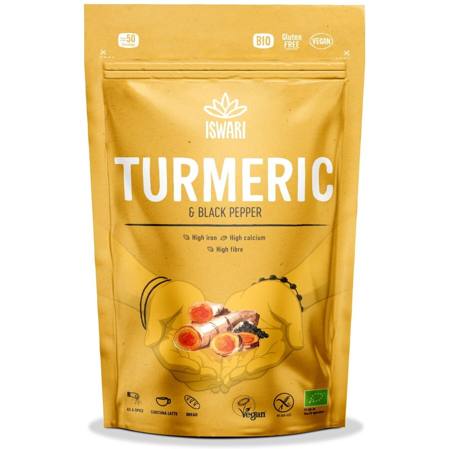 Oferte la Pulbere Functionala din Turmeric si Piper Negru fara Gluten Ecologica/Bio 150g