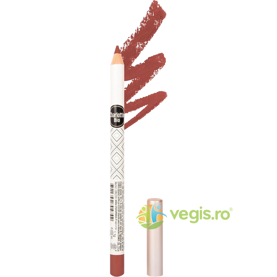 Oferte la Creion Bio Contur Buze Rosu Mac cu Efect de Lunga Durata cu Jojoba si Ceara Vegetala 1.1g