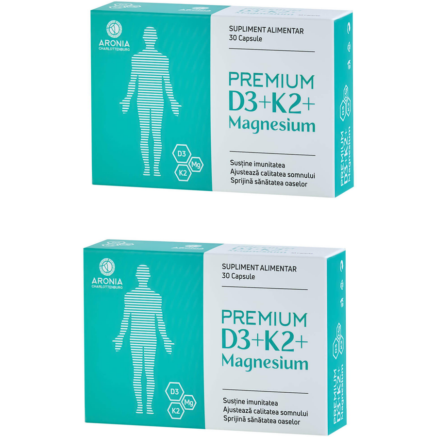 Oferte la Pachet D3+K2+Magnesium (Imunitate, Somn, Oase) 30cps + 30cps