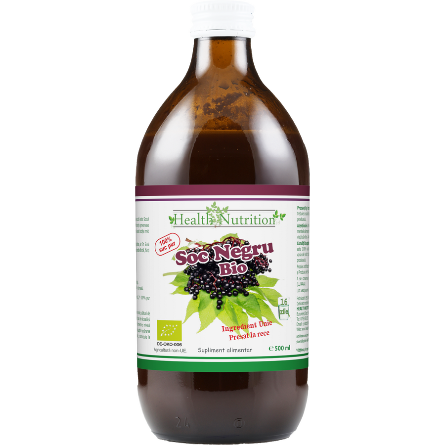 Oferte la Soc Negru Suc 100% Pur Ecologic/Bio 500ml