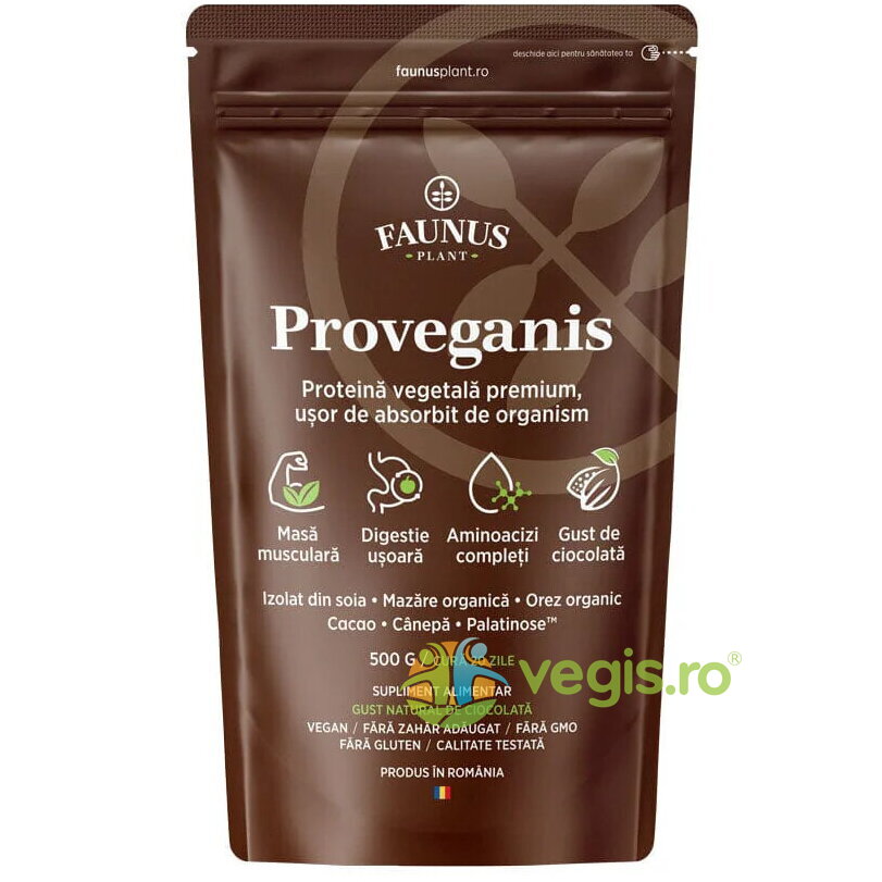 Oferte la Proveganis Proteina Vegetala Pudra cu Aroma de Ciocolata 500g