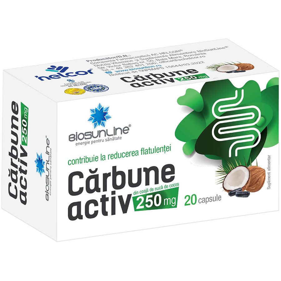 Oferte la Carbune Activ 250mg 20cps