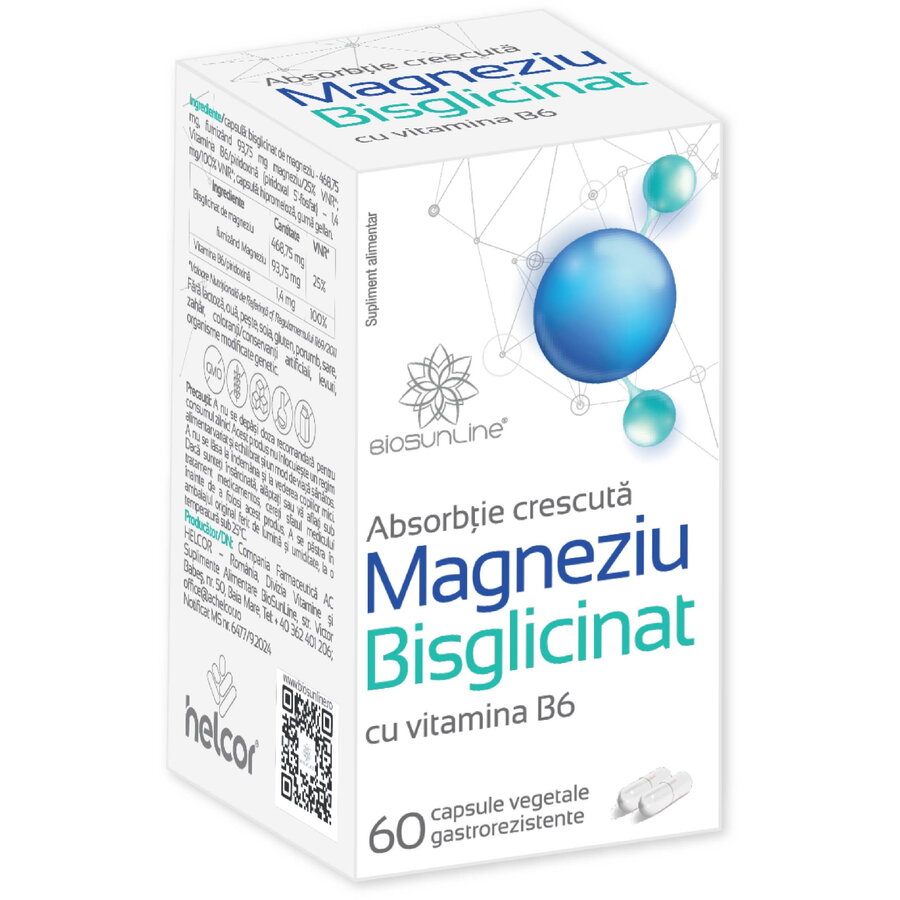 Oferte la Magneziu Bisglicinat 60cps vegetale gastrorezistente