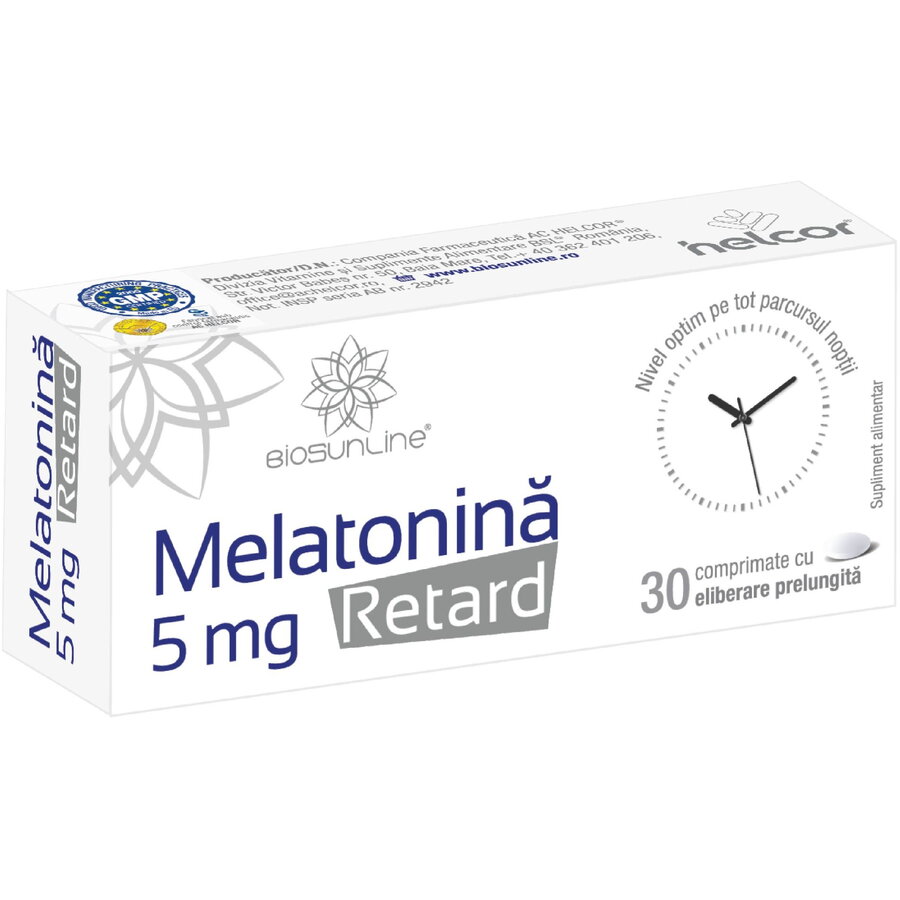 Oferte la Melatonina Retard 5mg 30cpr cu eliberare prelungita