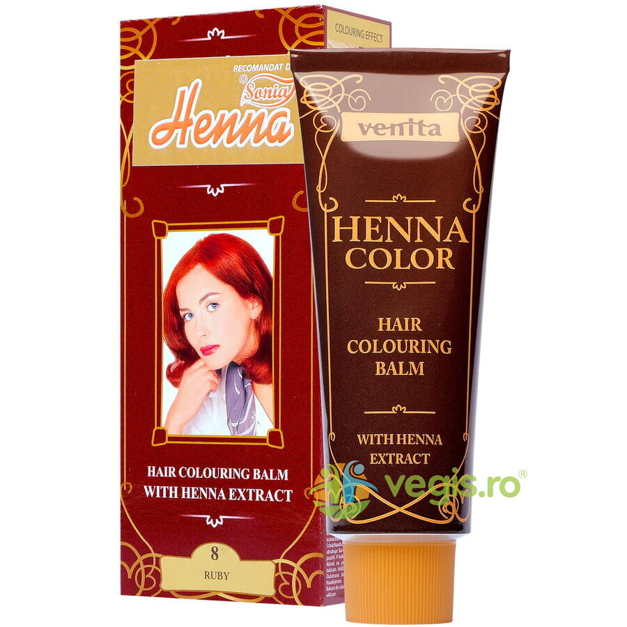 Oferte la Balsam Colorant pentru Par Henna Sonia Nr.8 Rosu Rubiniu 75g