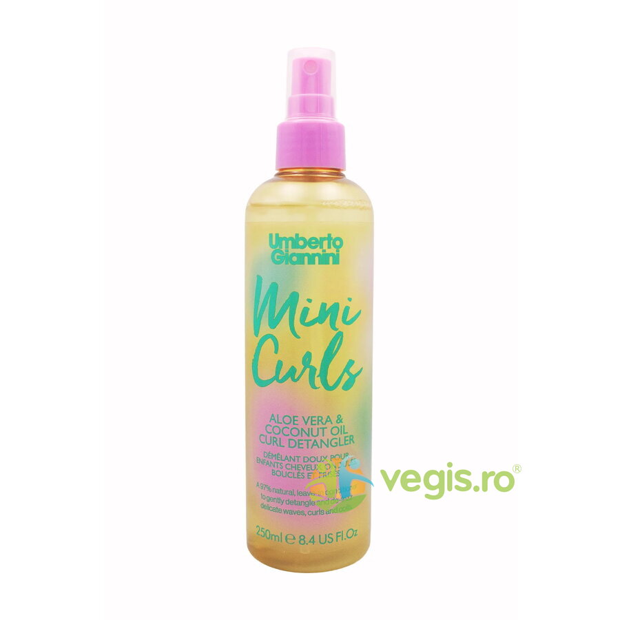 Oferte la Spray Leave-In pentru Copii pentru Descurcarea Parului Ondulat, Cret sau foarte Cret cu Aloe Vera si Ulei de Cocos Mini Curls 250ml