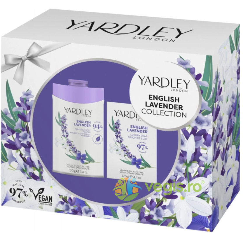 Oferte la Set Duo English Lavender Collection Pudra de Corp 100g + Sapun cu Parfum de Lavanda Englezeasca 120g