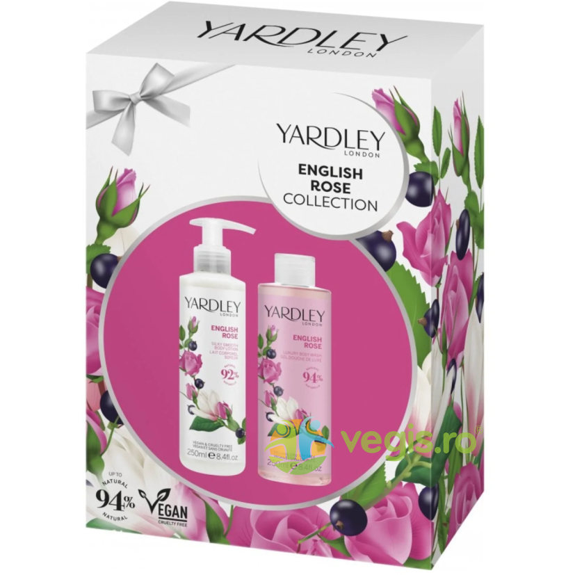 Oferte la Set Duo Gel de Dus 250ml + Lotiune de Corp cu Parfum de Trandafir Englezesc English Rose Collection 250ml