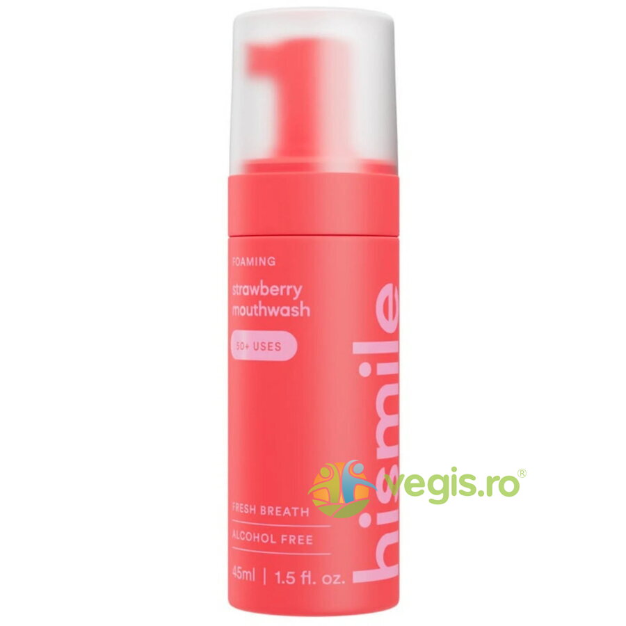 Oferte la Spuma de Gura cu Aroma de Capsune pentru Respiratie Proaspata Strawberry 50+ Utilizari fara Alcool 45ml