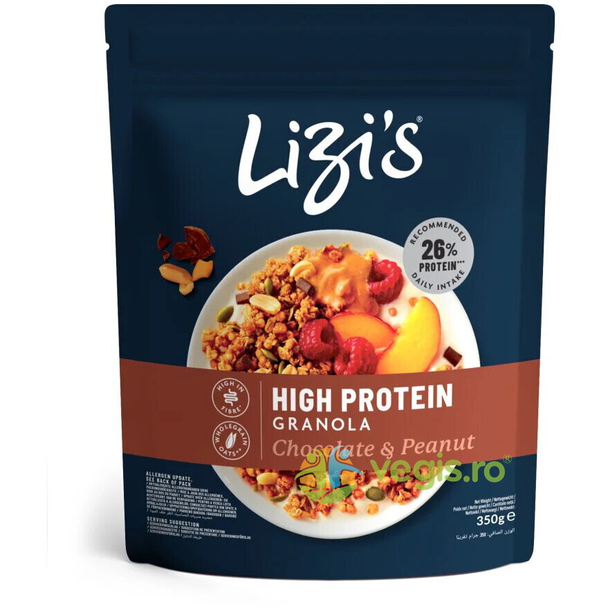 Oferte la Granola Bogata in Proteine (High Protein) cu Ciocolata si Alune 350g