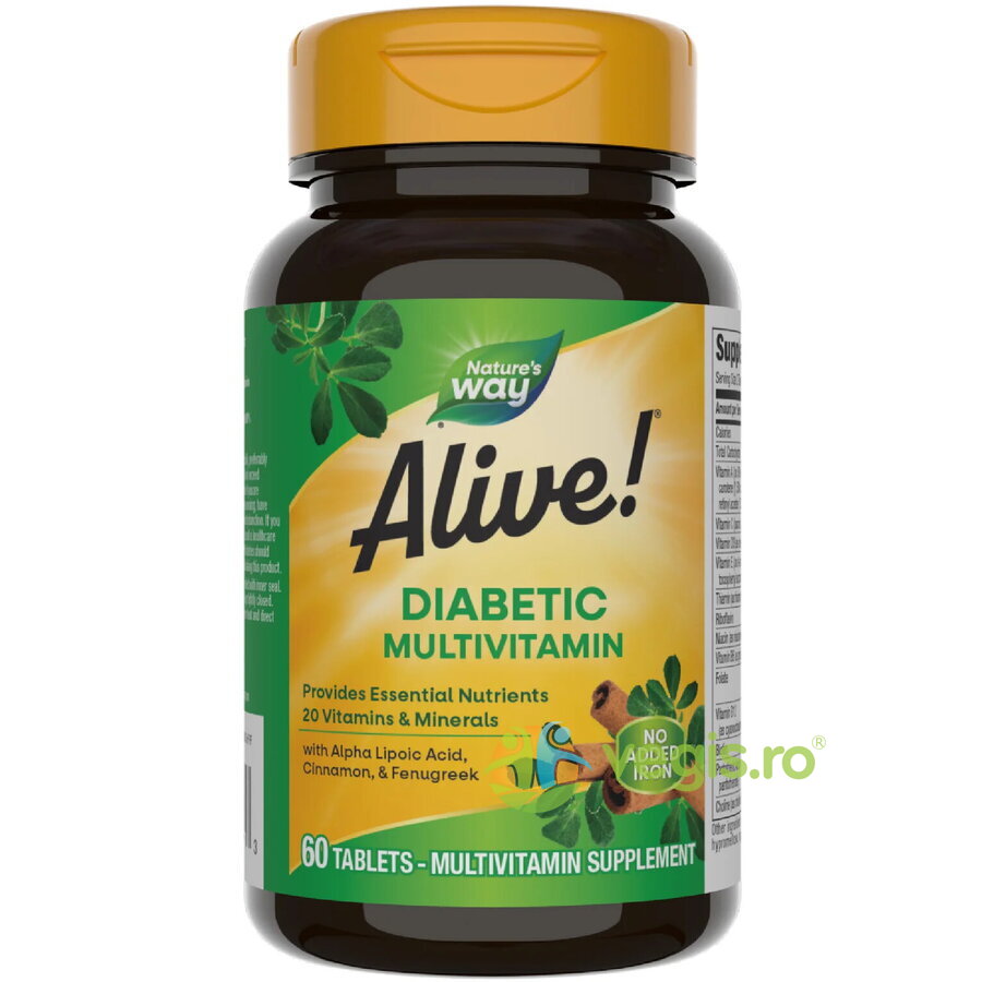 Oferte la Alive! Diabetic Multivitamin 60tb Secom,