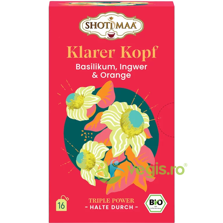 Oferte la Ceai cu Busuioc, Ghimbir si Portocala Keep Up-Focus Ecologic/Bio 16dz