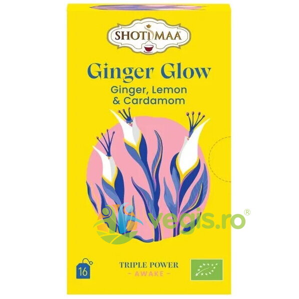 Oferte la Ceai cu Ghimbir, Lamaie si Cardamom Awake Ginger Glow Ecologic/Bio 16dz