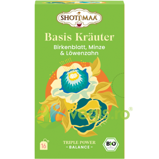 Oferte la Ceai din Frunze de Mesteacan, Menta Creata si Papadie Balance-Essential Herbs Ecologic/Bio 16dz