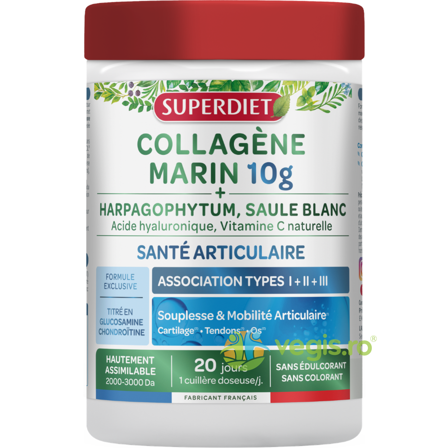 Oferte la Colagen Marin Pudra Formula Completa pentru Articulatii cu Acid Hialuronic si Vitamina C 220g