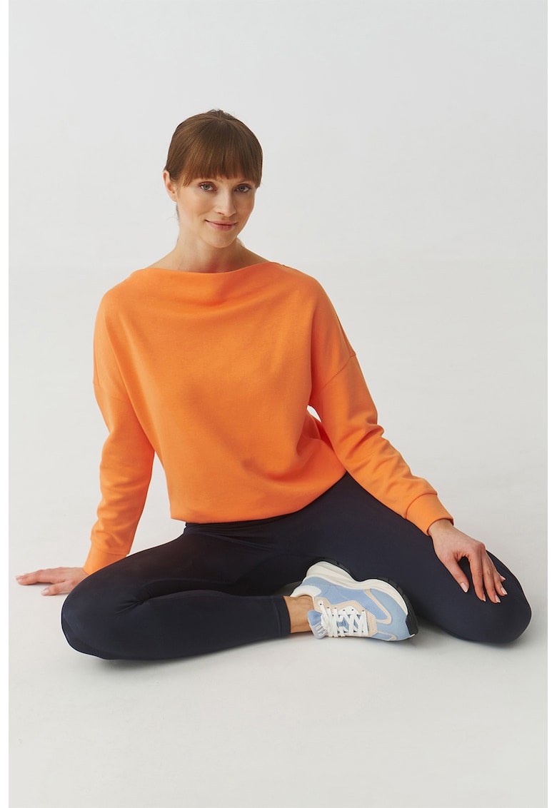 Oferte la Bluza de trening cu decolteu barcuta Silvana - Portocaliu