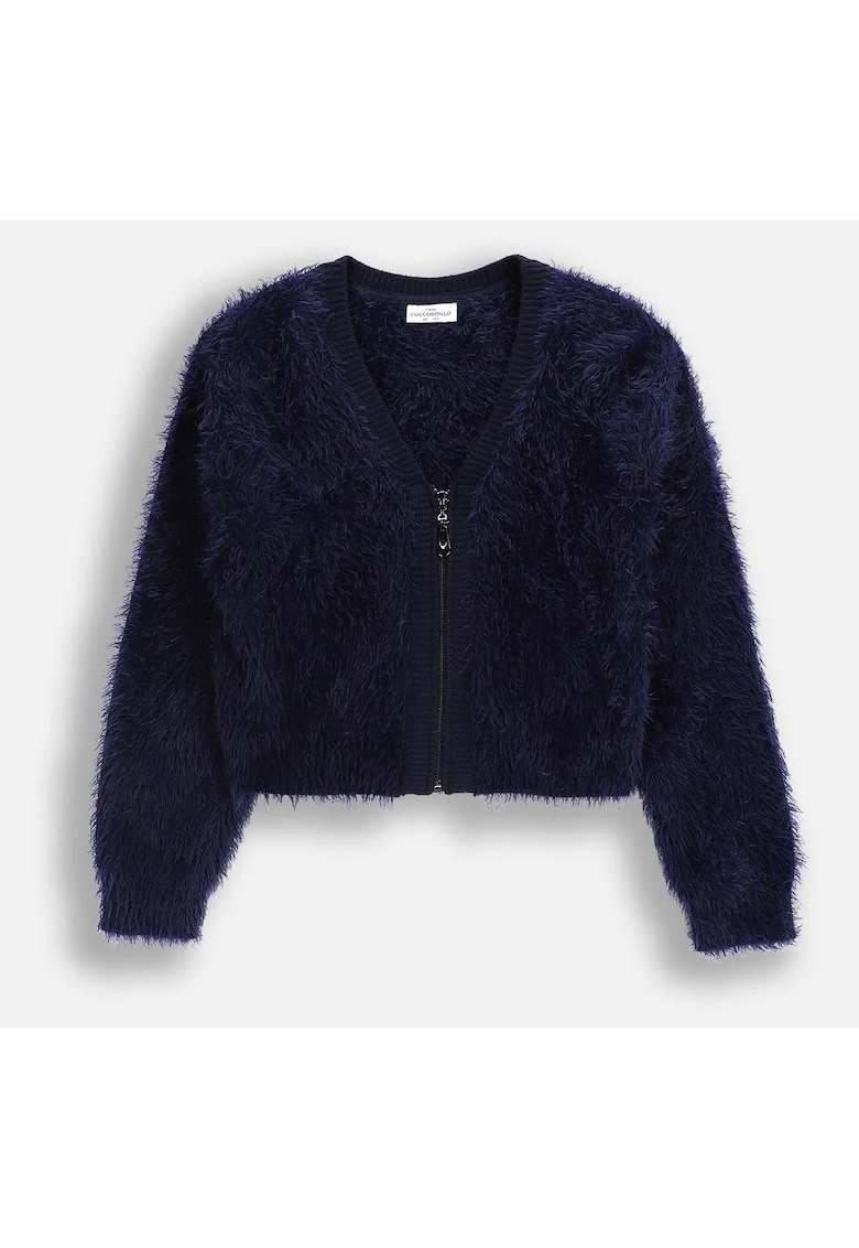 Oferte la Cardigan pufos cu fermoar -
