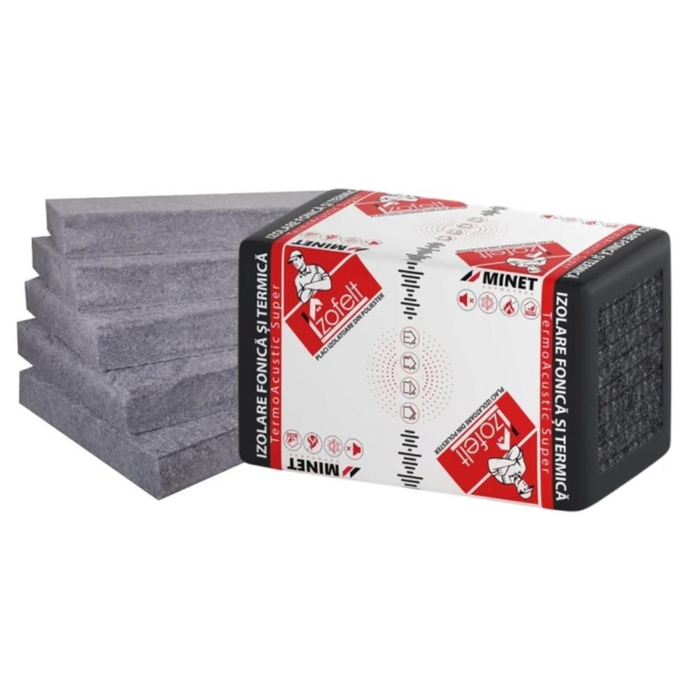Oferte la Placa fonoizolanta Izofelt TermoAcustic, izolare fonica / termica, poliester, 1000 x 600 x 100 mm, 6 placi