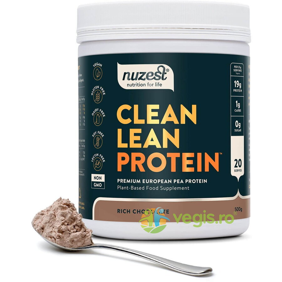 Oferte la Proteina Vegetala Clean Lean Protein - Rich Chocolate 500g