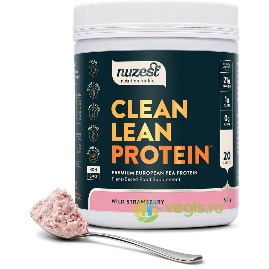 Oferte la Proteina Vegetala Clean Lean Protein - Wild Strawberry 500g
