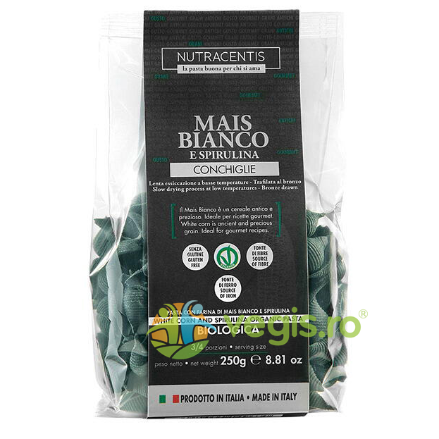 Oferte la Paste din Faina de Porumb Alb cu Spirulina fara Gluten Ecologice/Bio 250g