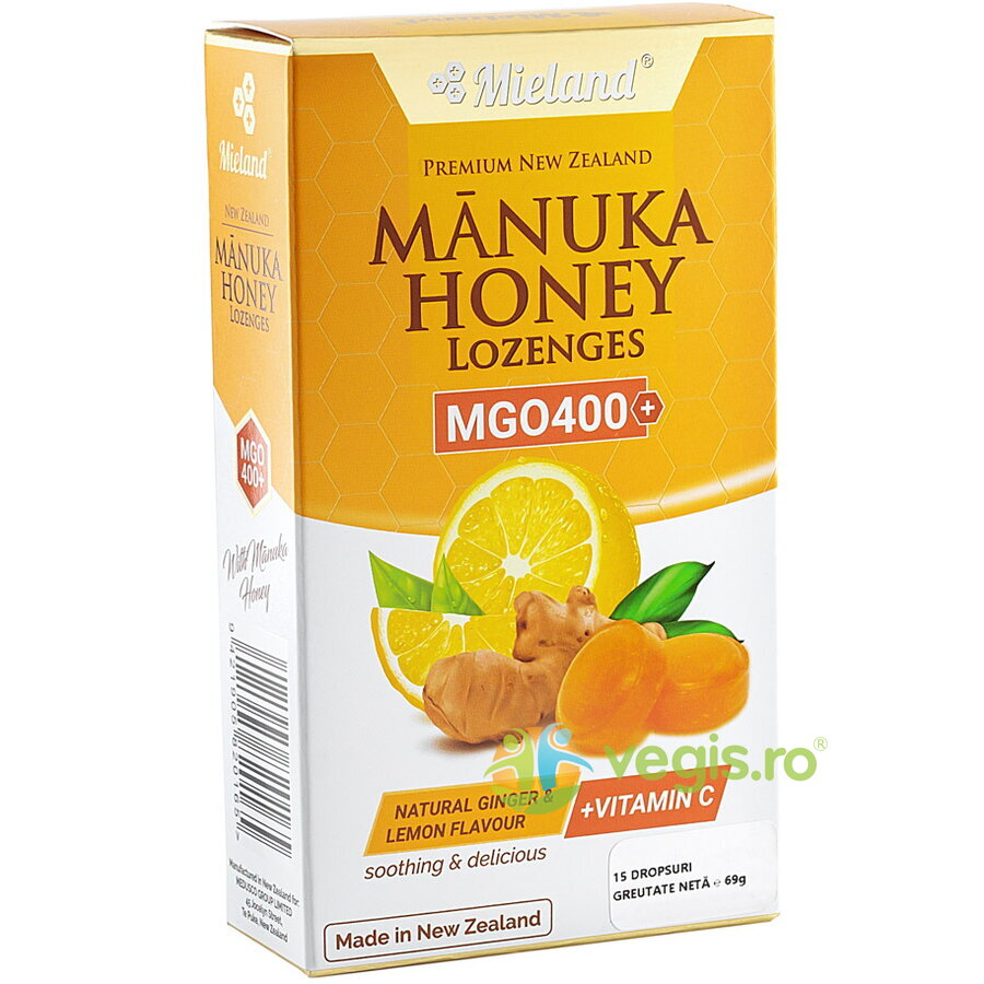Oferte la Dropsuri cu Miere de Manuka, Ghimbir, Lamaie si Vitamina C 69g