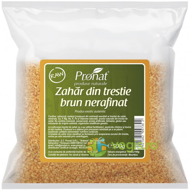 Oferte la Zahar Brun din Trestie Nerafinat Raw 500g