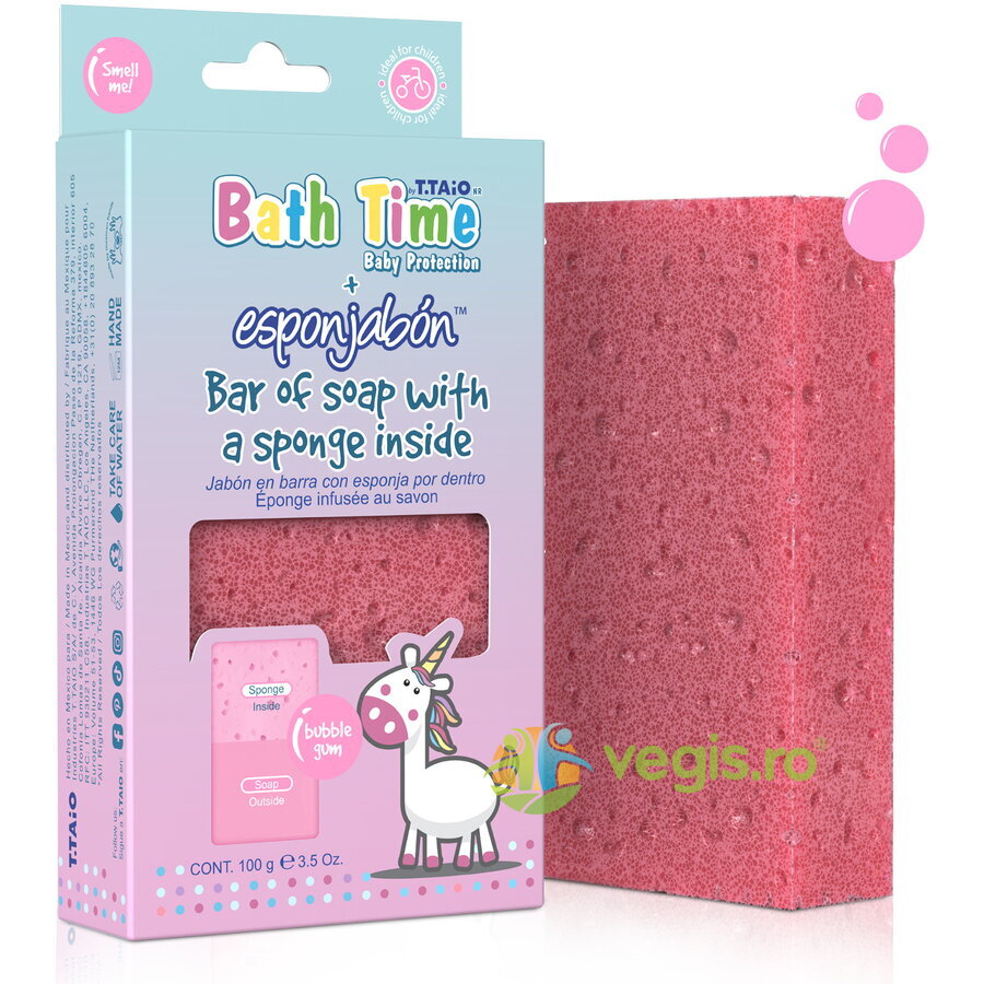 Oferte la Spuma de Sapun pentru Copii Bubblegum (Burete in Interior si Sapun in Exterior) 100g
