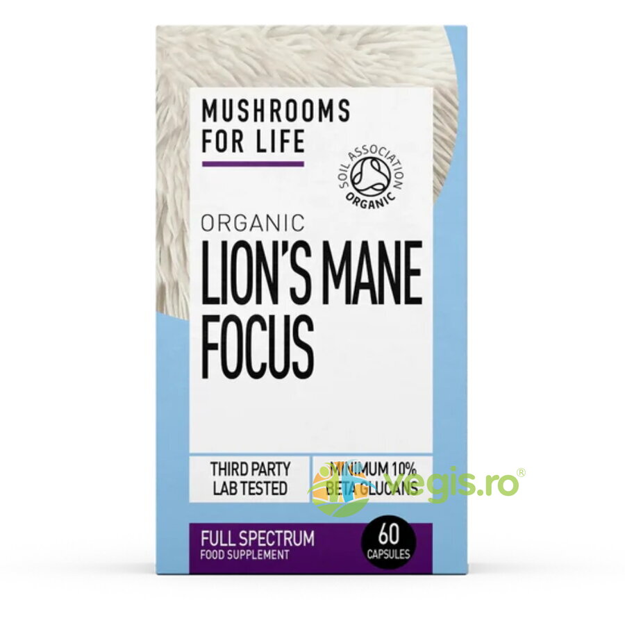 Oferte la Organic Lion's Mane Focus Mushroom 1000mg Full Spectrum 60cps