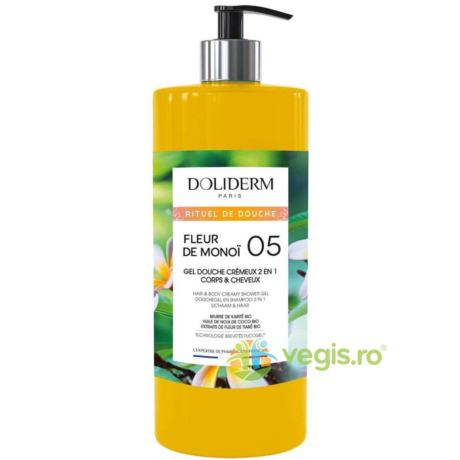 Oferte la Gel de Dus&Sampon Cremos 2in1 cu Extract de Floare de Tiare 1L