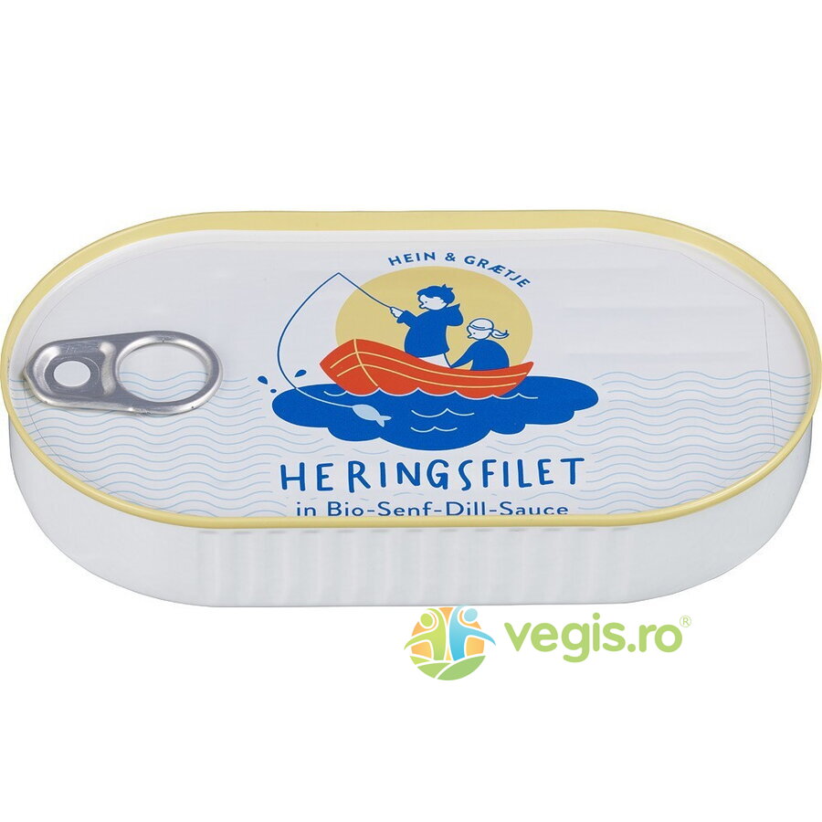 Oferte la File de Hering in Sos de Mustar cu Marar Ecologic/Bio 200g