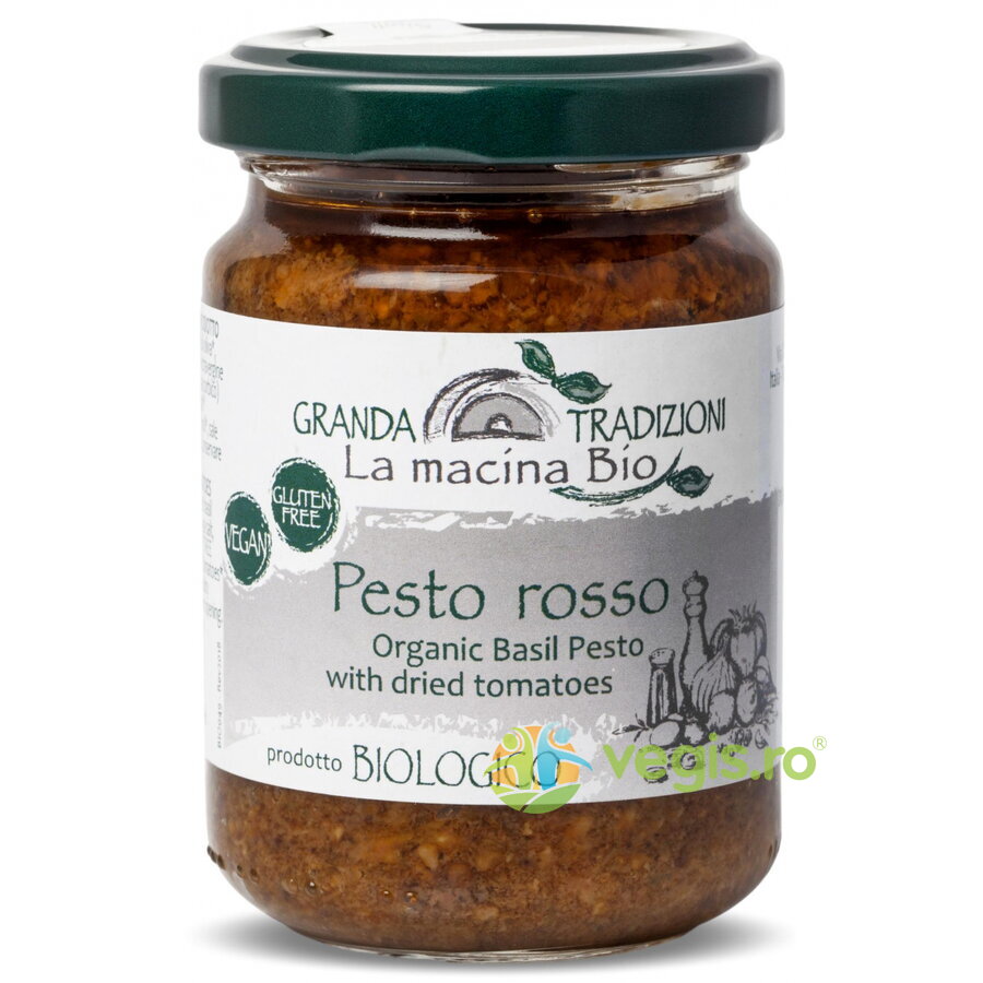 Oferte la Pesto Rosu din Busuioc si Rosii Uscate fara Gluten Ecologic/Bio 130g