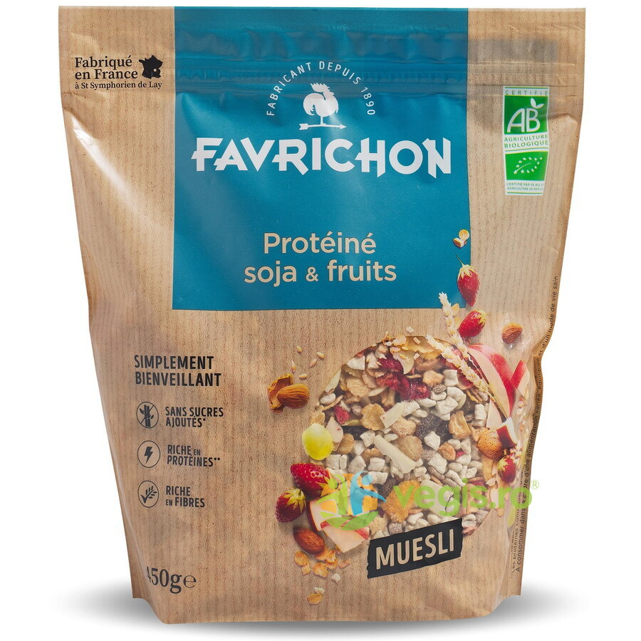 Oferte la Musli cu 40% Proteine, Soia si Fructe Ecologic/Bio 450g