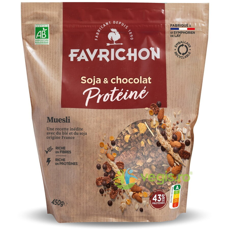 Oferte la Musli cu 43% Proteine, Soia si Ciocolata Ecologic/Bio 450g
