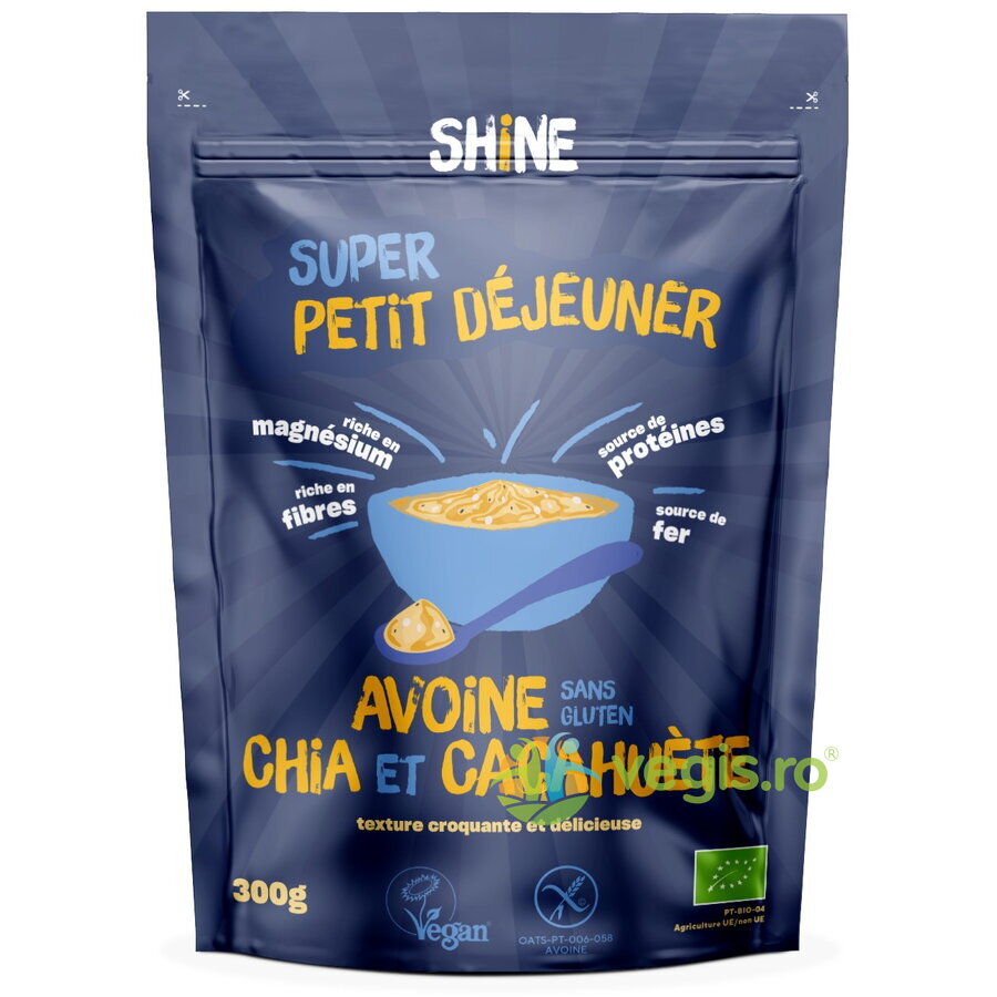 Oferte la Cereale Instant cu Ovaz, Chia si Arahide fara Gluten Ecologice/Bio 300g