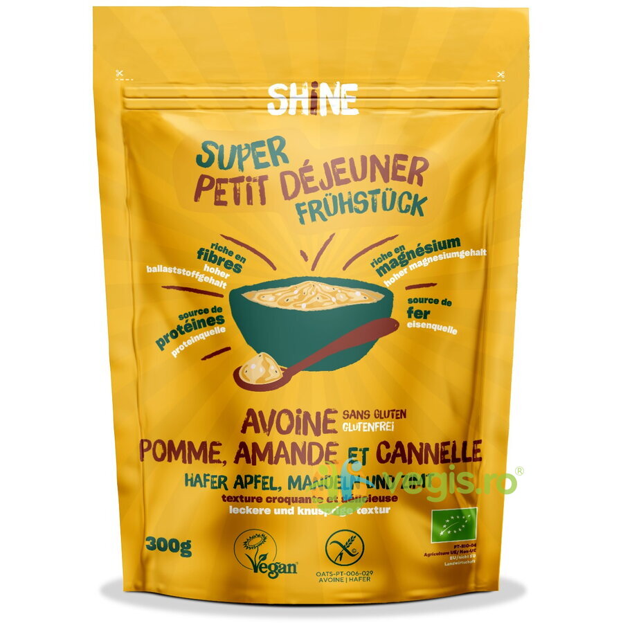 Oferte la Cereale Instant cu Ovaz, Mere, Migdale si Scortisoara fara Gluten Ecologice/Bio 300g