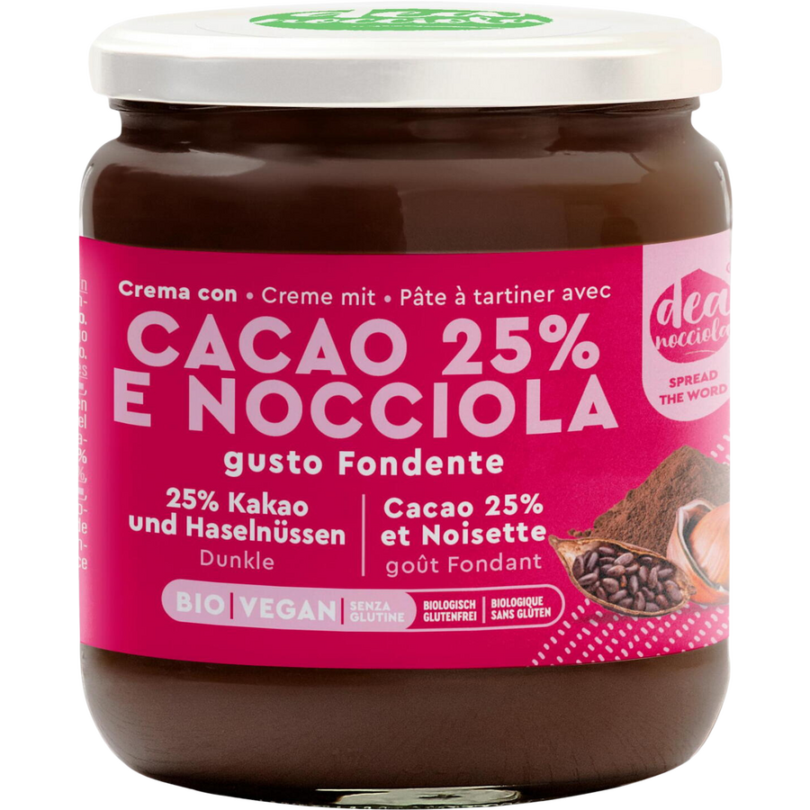 Oferte la Crema de Ciocolata Fondanta cu Alune de Padure si 25% Cacao fara Gluten Ecologica/Bio 300g