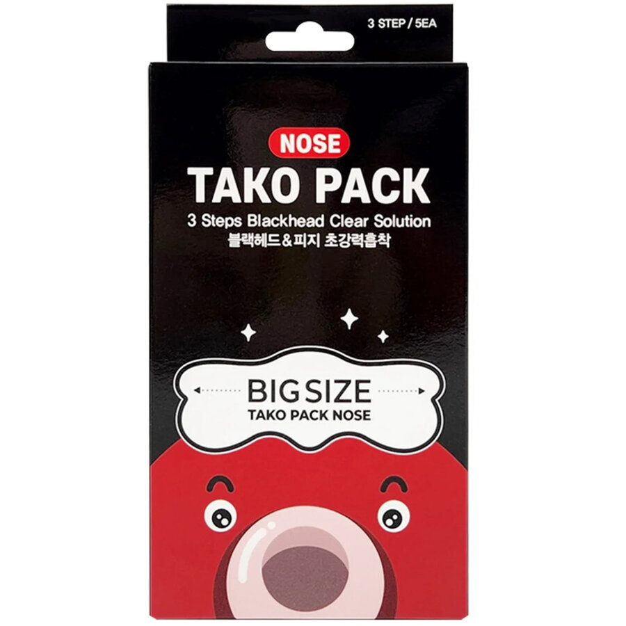 Oferte la Pachet Plasturi pentru Indepartarea Punctelor Negre si Albe de pe Nas in 3 Pasi Marime Mare Tako Pack 3buc