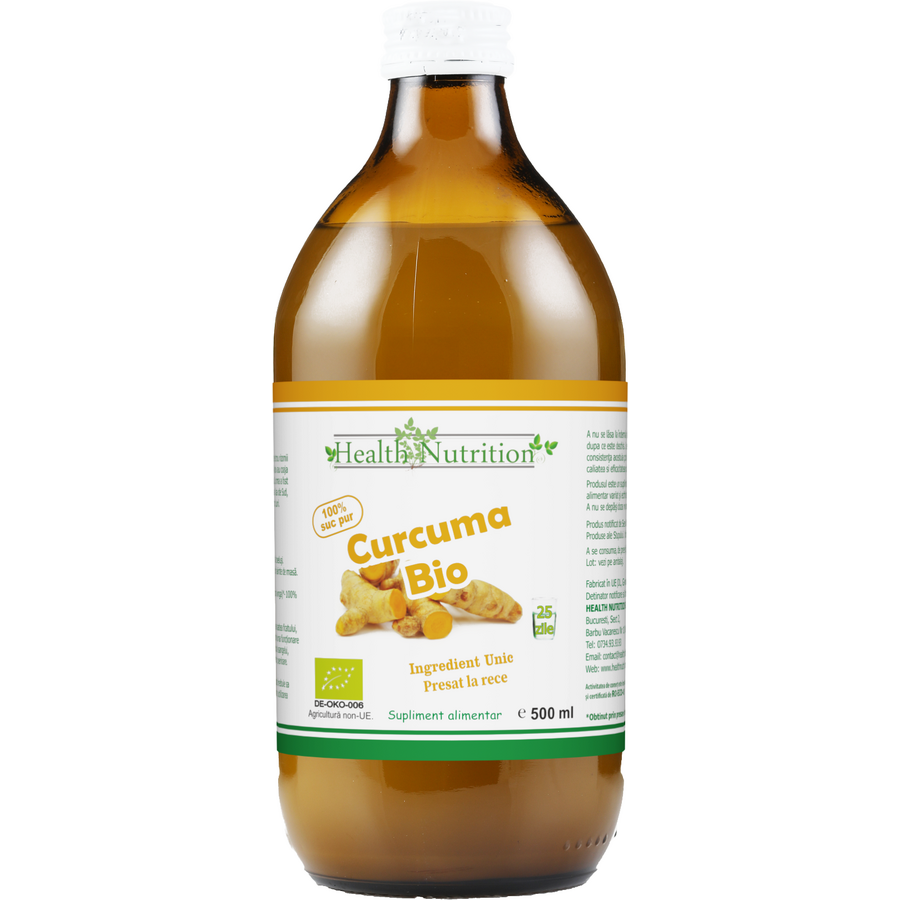 Oferte la Curcuma Suc 100% Pur Ecologic/Bio 500ml