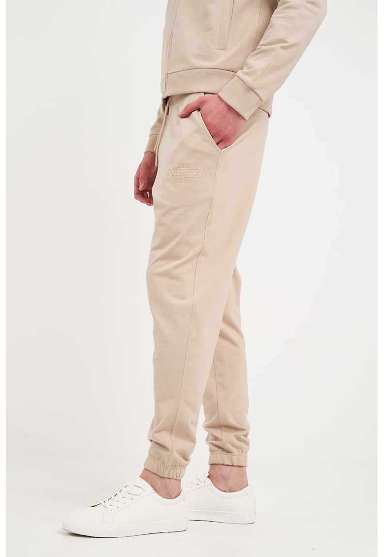 Oferte la Pantaloni de trening cu talie ajustabila - Maro nisip