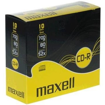 Oferte la CD-R Maxell 10 bucati, 52x, 700MB